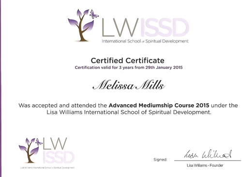 Certificate LW ISSD